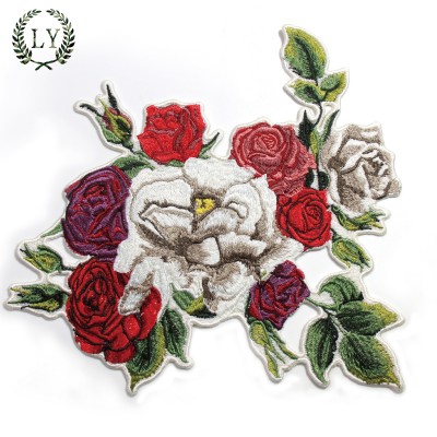 wholesale 3d custom embroidered embroidery patches sew iron on for clothing