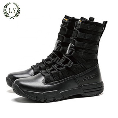 Wearable Outdoor Good Military Jungle Leather Black Boots Army