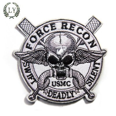 Factory Price Custom design embroidery patches iron on embroidered badges for hat and clothing