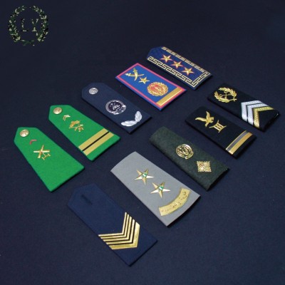 Fectory customise embroidery company logo patches with india bullion wire handed embroidery technique