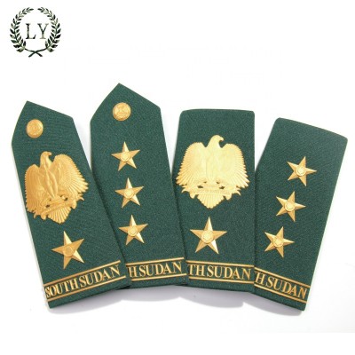 Custom military army Aviation uniform Gold silicone Singapore navy blue epaulette