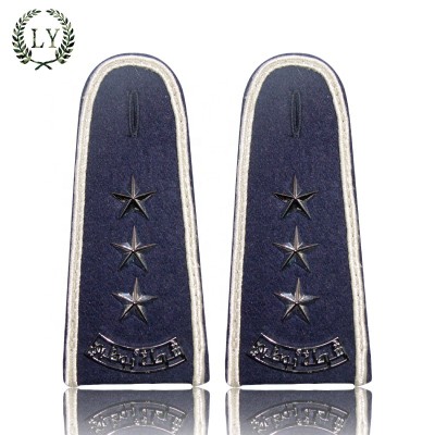 Factory wholesale  army uniform epaulettes with star shaped logos