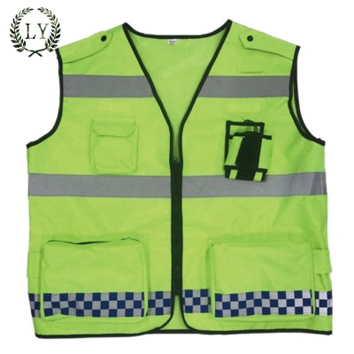 Custom Waterproof Oxford Fabric Zipper Reflective Vest with Pockets