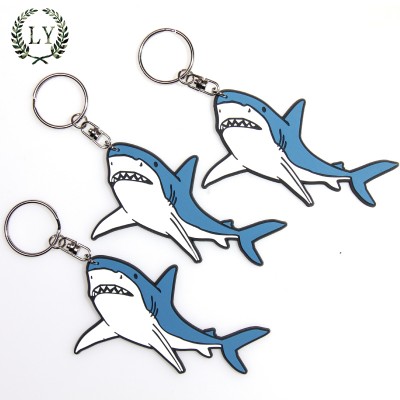 silicone key rings with shark logos