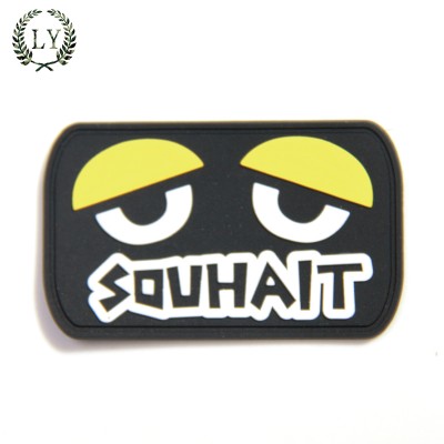 Eco-friendly New Design Customized Embossed Logo Silicone PVC 3D Soft Rubber Patches for Garment