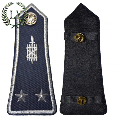 Factory wholesale  military army uniform epaulettes with bullion wire embroidery